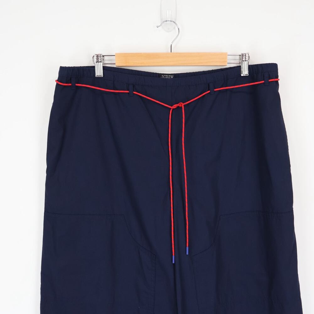 J.Crew Luna Utility Pant Navy Blue Removable Paracord Belt Size Large NWT - Picture 3 of 8